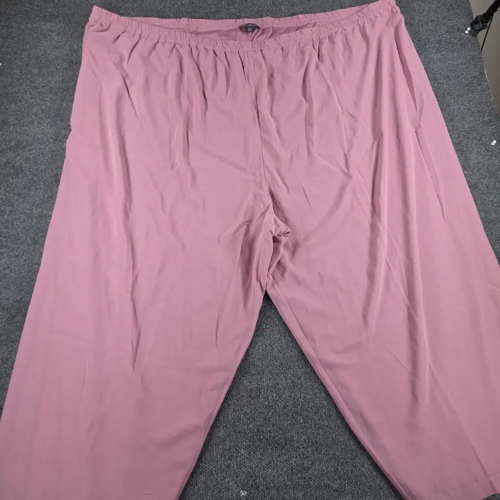 Roaman's Women 44W Mauve Pink 3PC Sequin Beaded Duster Pant Set Formal Plus Size